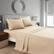 Front. MarCielo - Marcielo 4-Pieces Soft Striped Bed Sheets with 18 inches Deep Pocket - Beige.