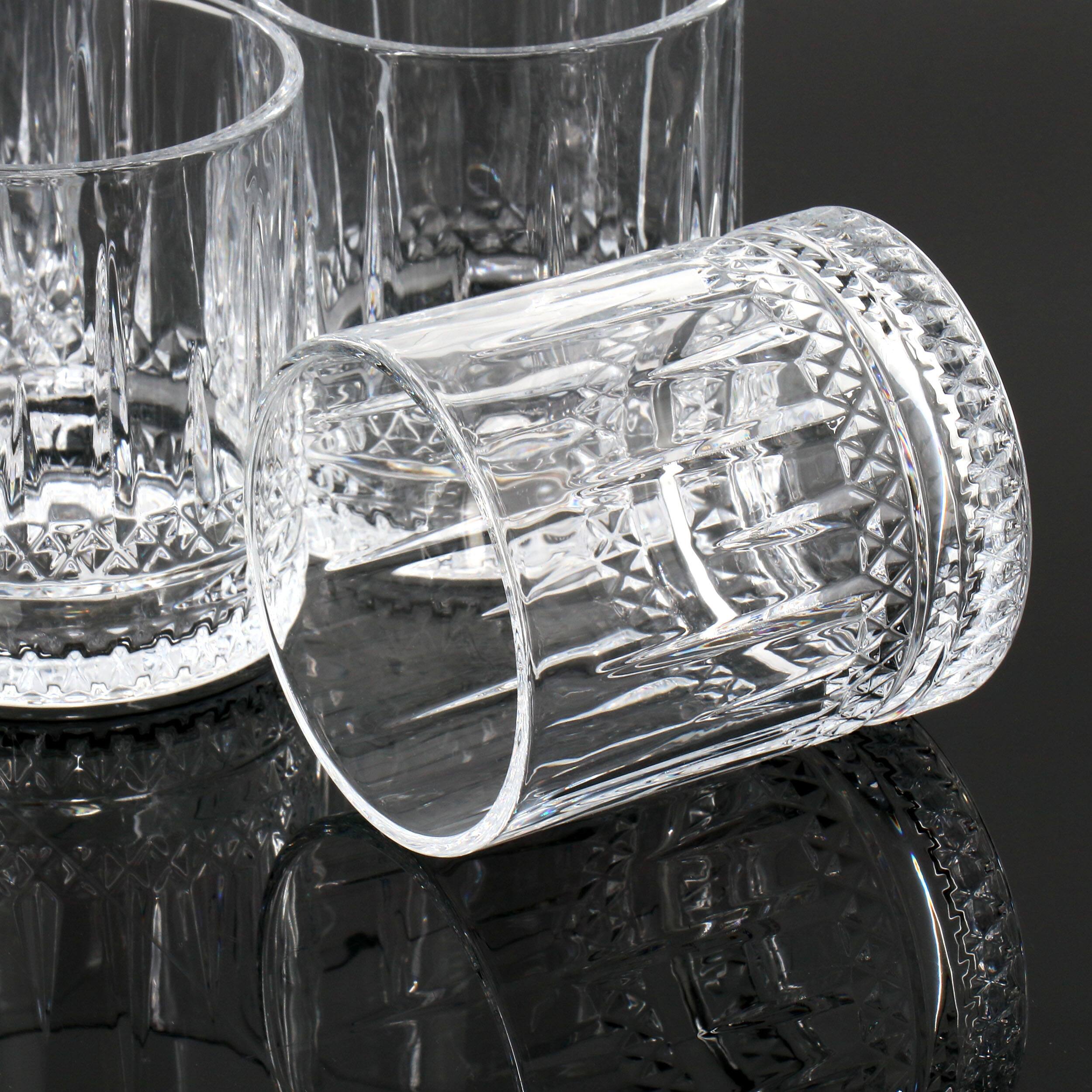 Alt View 4. Gibson - Gibson Home 4 Piece 13 Ounce Iceberg Embossed Double Old-Fashioned Glass Set - Clear.