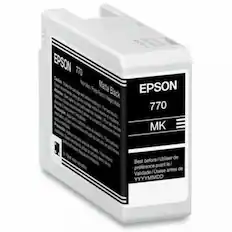 EPSON 770
Matte Black
EPSON 770 MK
Best before / Utiliser de préférence avant le / Validez / Use antes de YYYYMMDD