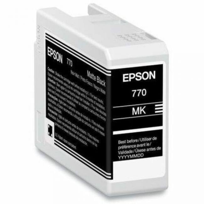 EPSON 770  
Matte Black  
EPSON 770 MK  

Best before / Utiliser de préférence avant le / Validez / Use antes de YYYYMMDD