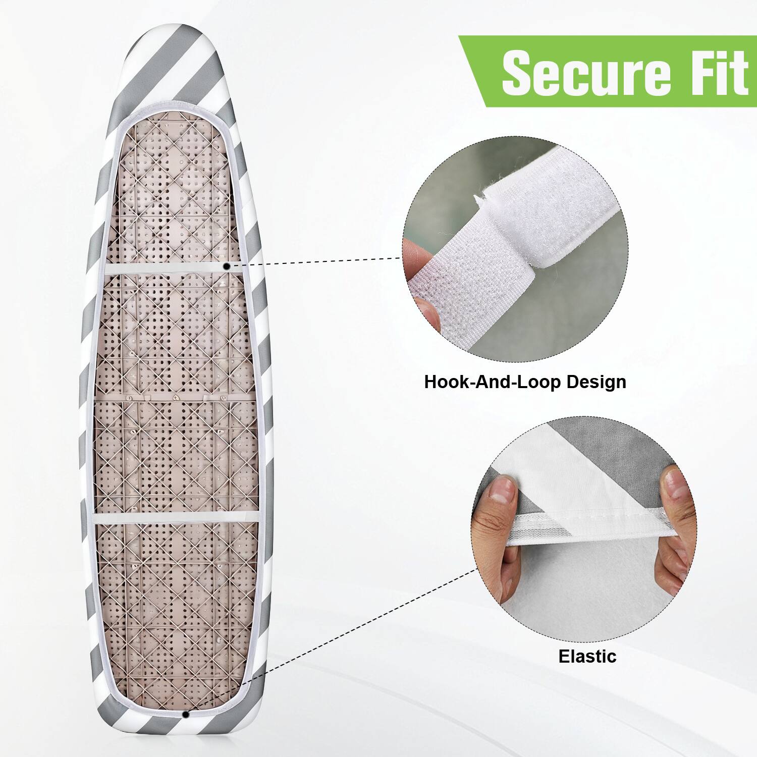 Secure Fit Hook-And-Loop Design Elastic