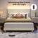 Upholstered Bed Frame with LED Light