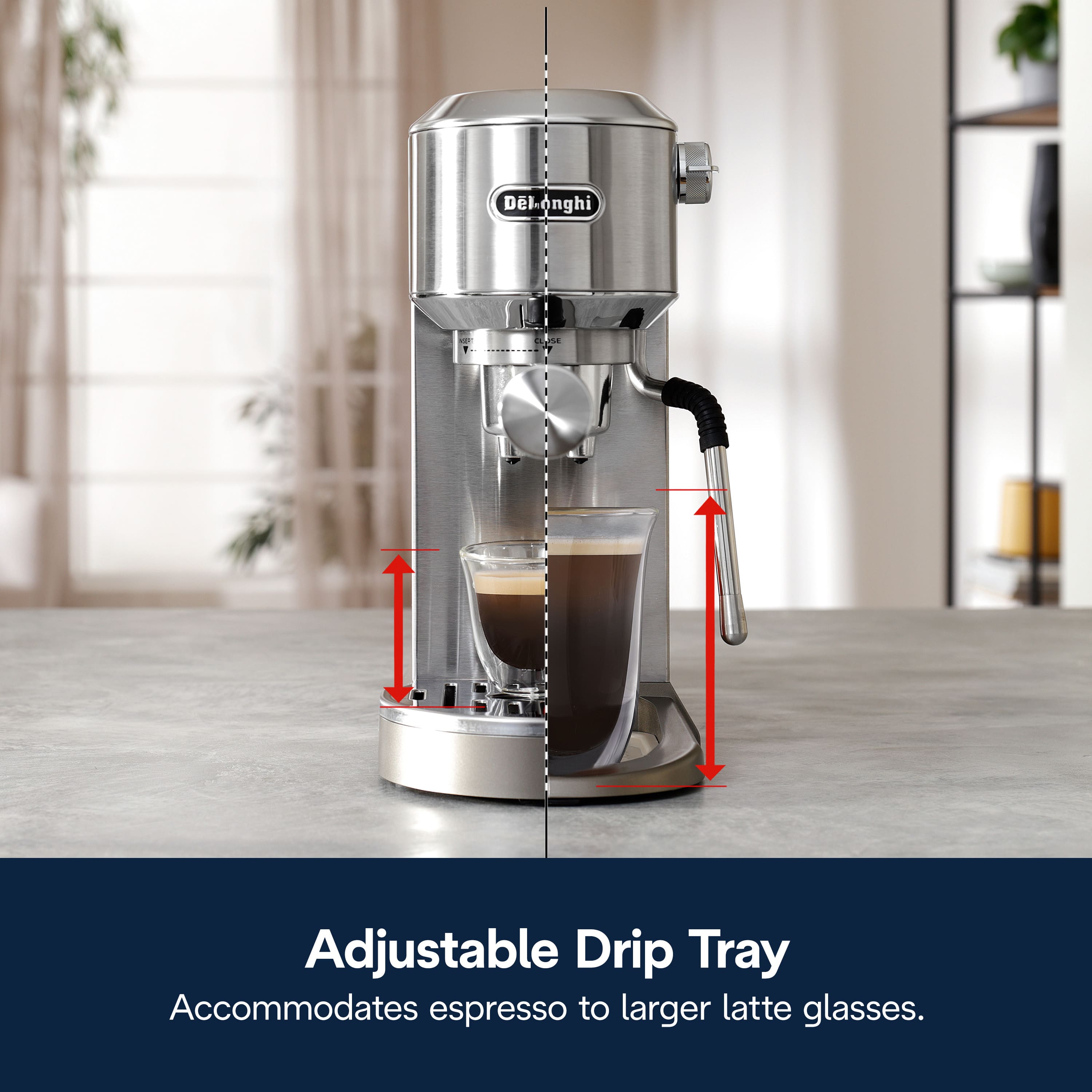 De'Longhi Dedica Duo Espresso Machine Stainless Steel EC890M