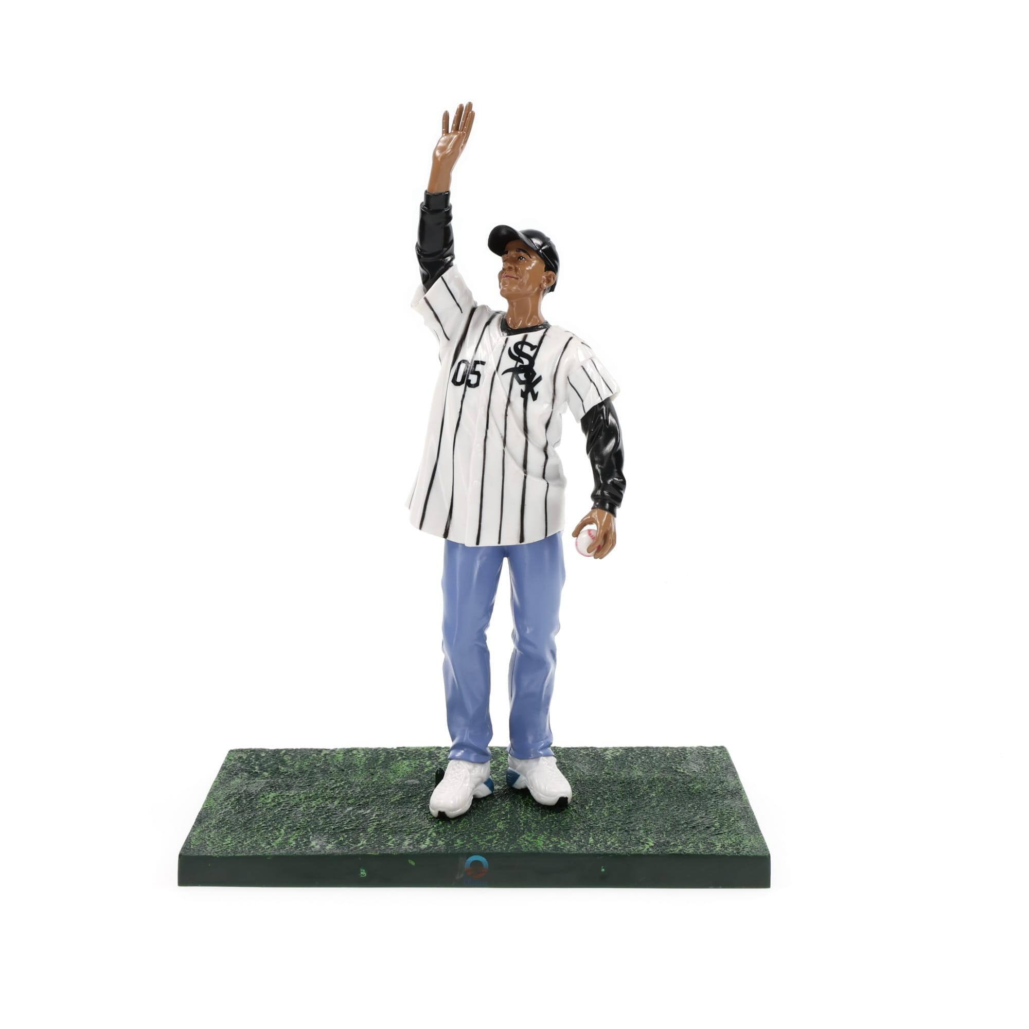Front. Toynk - First Pitch Barack Obama 7 Inch Collectible Figure - White.