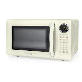 Nostalgia - Retro 0.7 cu. ft. Countertop Microwave - Ivory