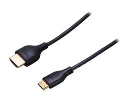 StarTech.com - HDMIACMM3S 3 ft. Black Slim High Speed HDMI® Cable with Ethernet Male to Male