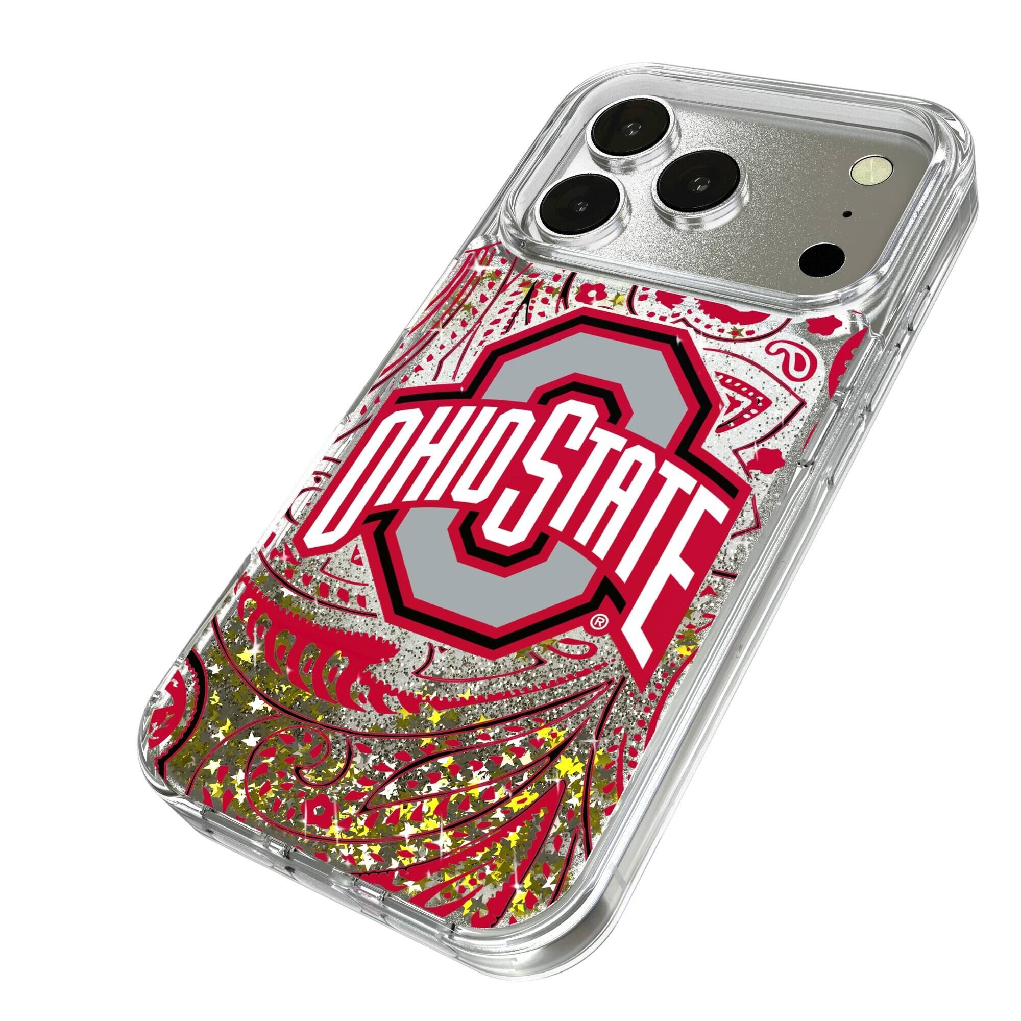Alt View 1. Keyscaper - Ohio State Buckeyes iPhone Glitter Paisley Design Case - 14 - Multicolor.