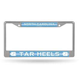 Rico Industries - North Carolina Tar Heels Sparkly Glitter Bling Look Chrome License Plate Frame - Multi
