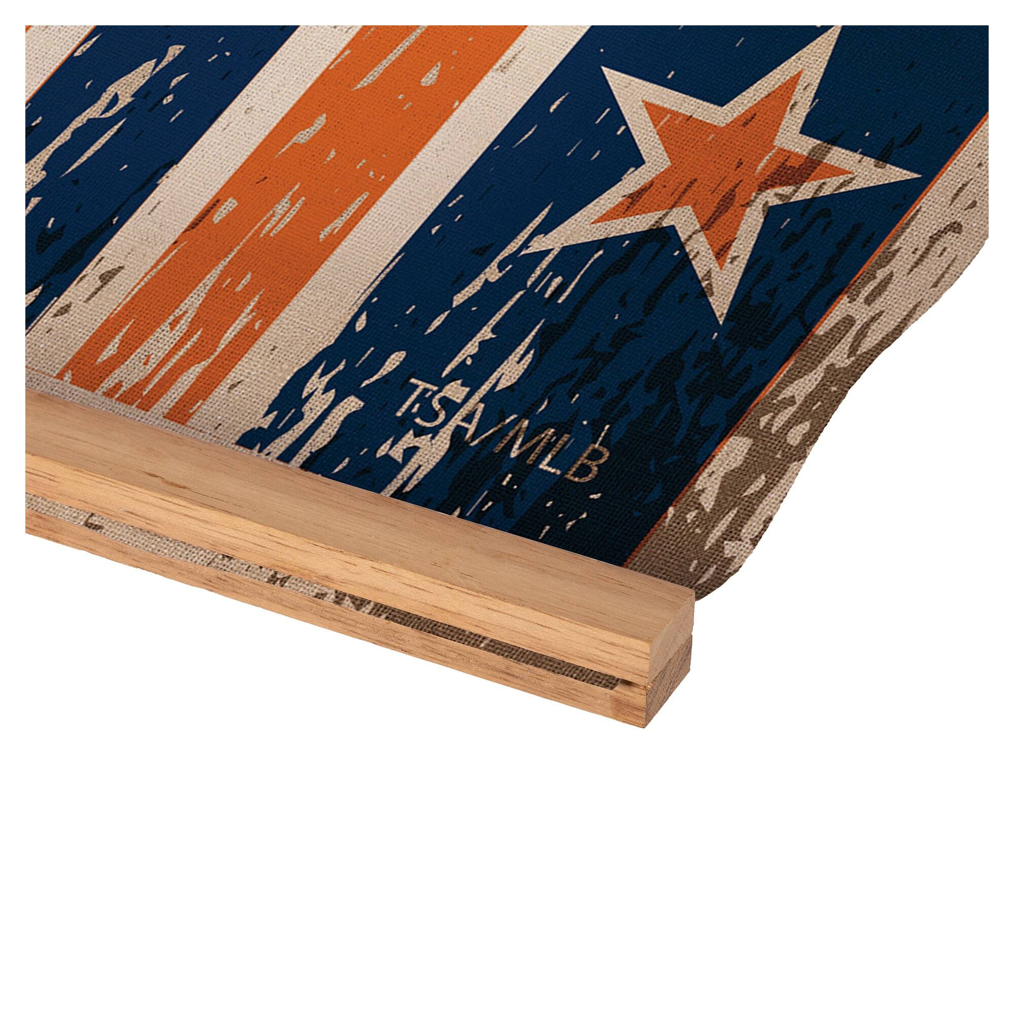 Alt View 2. Evergreen Enterprises - Houston Astros 24" x 36" Antique Style Canvas Wall Art Tapestry with Wood Frame - Multicolor.