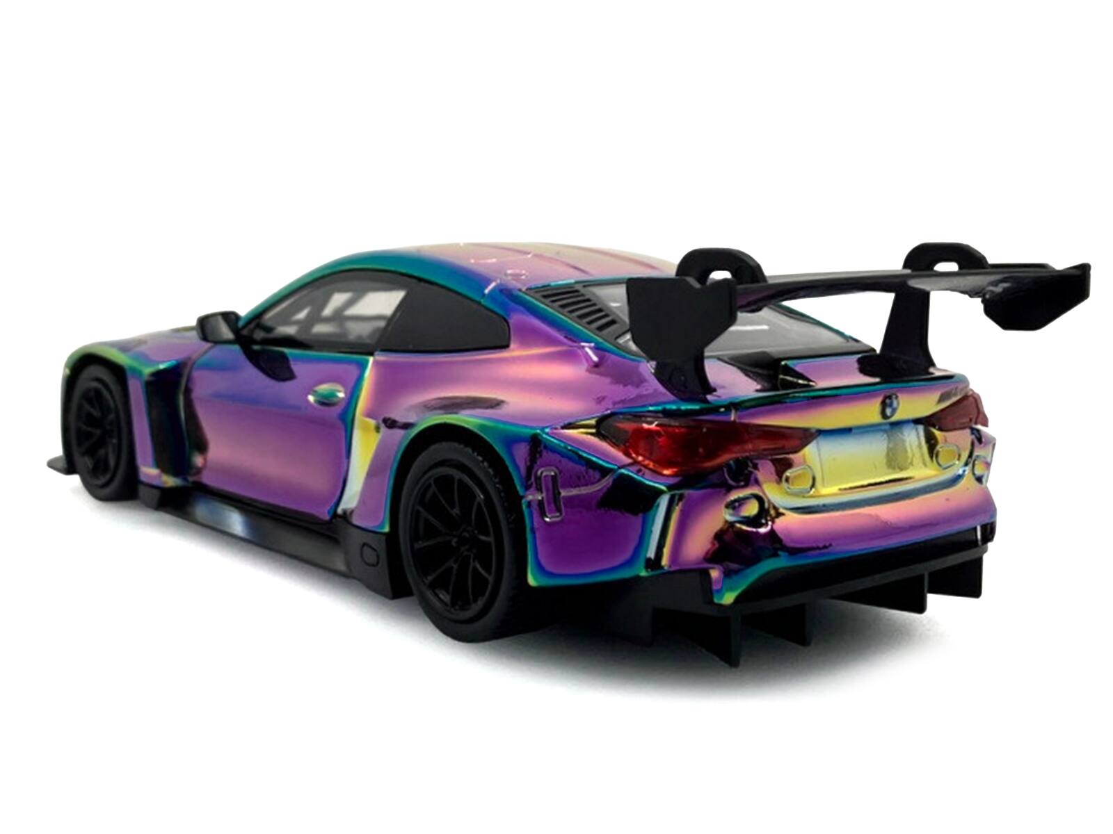 Alt View 3. Motormax - BMW M4 GT3 Chameleon Chrome "Custom Wrap" Series 1/24 Diecast Model by Motormax.