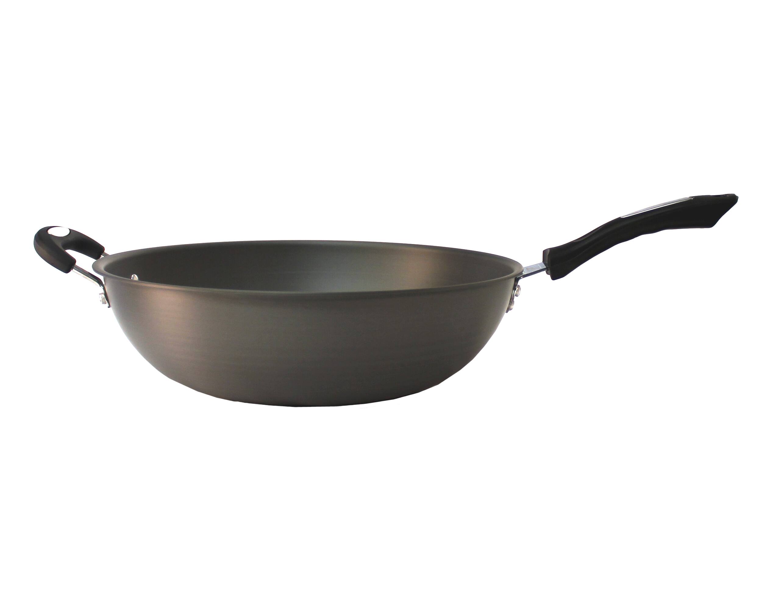 Left. SPT - 13.4″ Hard-Anodized Wok - Black.