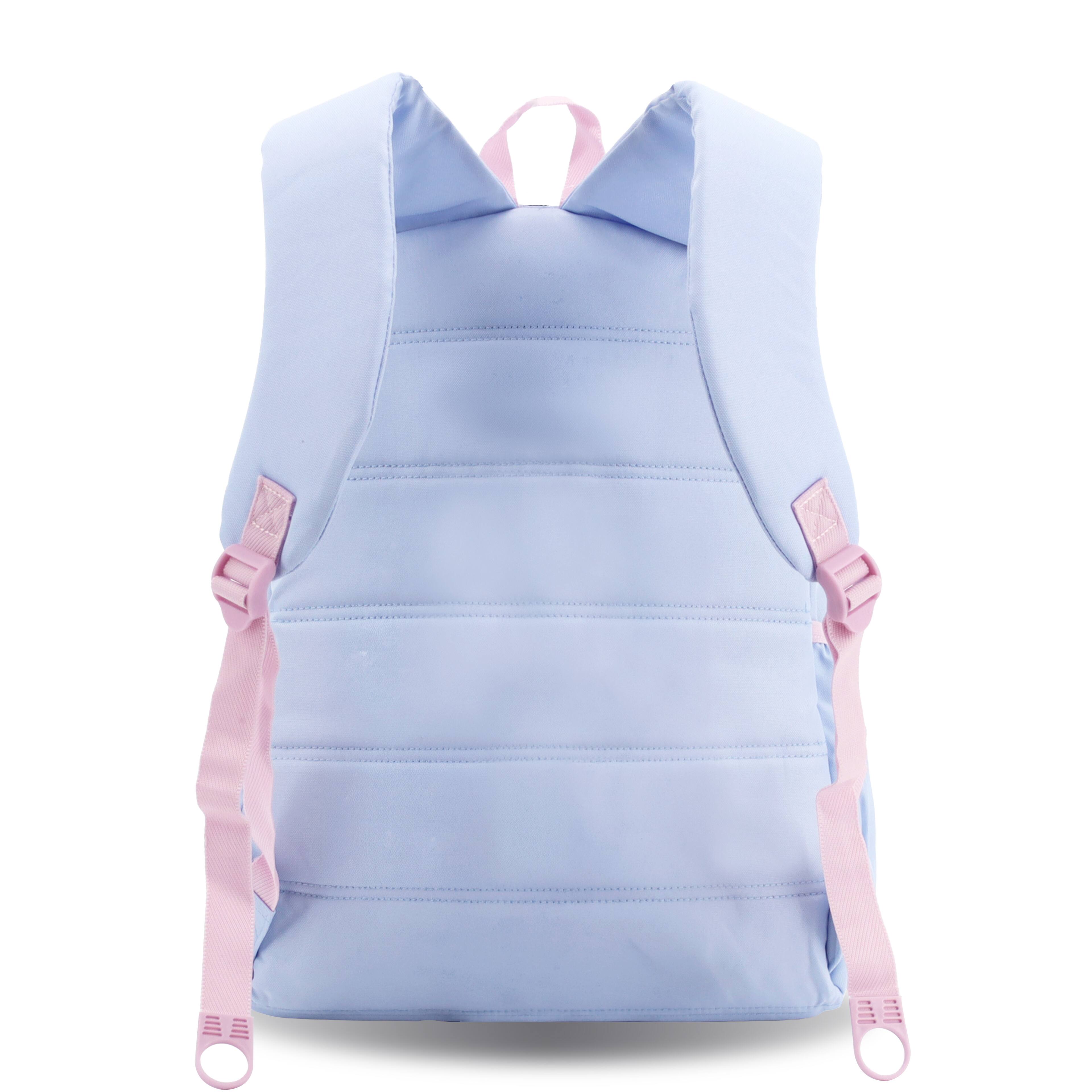 Back. J World - J World Unisex Oz 17" Daily Backpack For School And Travel - Baby Blue - BABY BLUE.