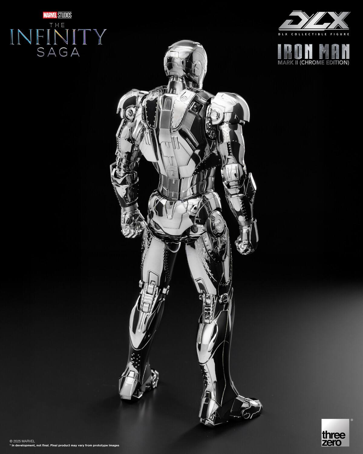 MARVEL STUDIOS THE INFINITY SAGA DLX OLA COLLECTIBLE FIGURE IRON MAN MARK II (CHROME EDITION)  
© 2025 MARVEL - development, as final Final product may vary from prototype images three zero