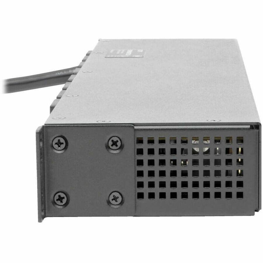 Alt View 3. Tripp Lite - Tripp Lite by Eaton PDU 1.9kW Single-Phase Switched PDU LX Interface 120V Outlets (8 5-15/20R) NEMA L5-20P/5-20P input - Black.