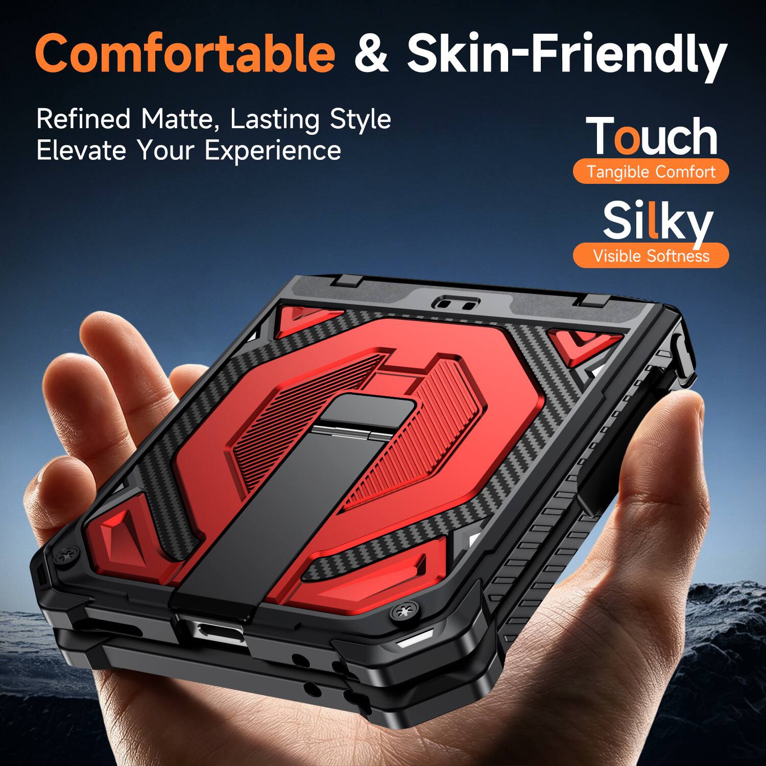 Comfortable & Skin-Friendly  
Refined Matte, Lasting Style  
Elevate Your Experience  

Touch  
Tangible Comfort  

Silky  
Visible Softness
