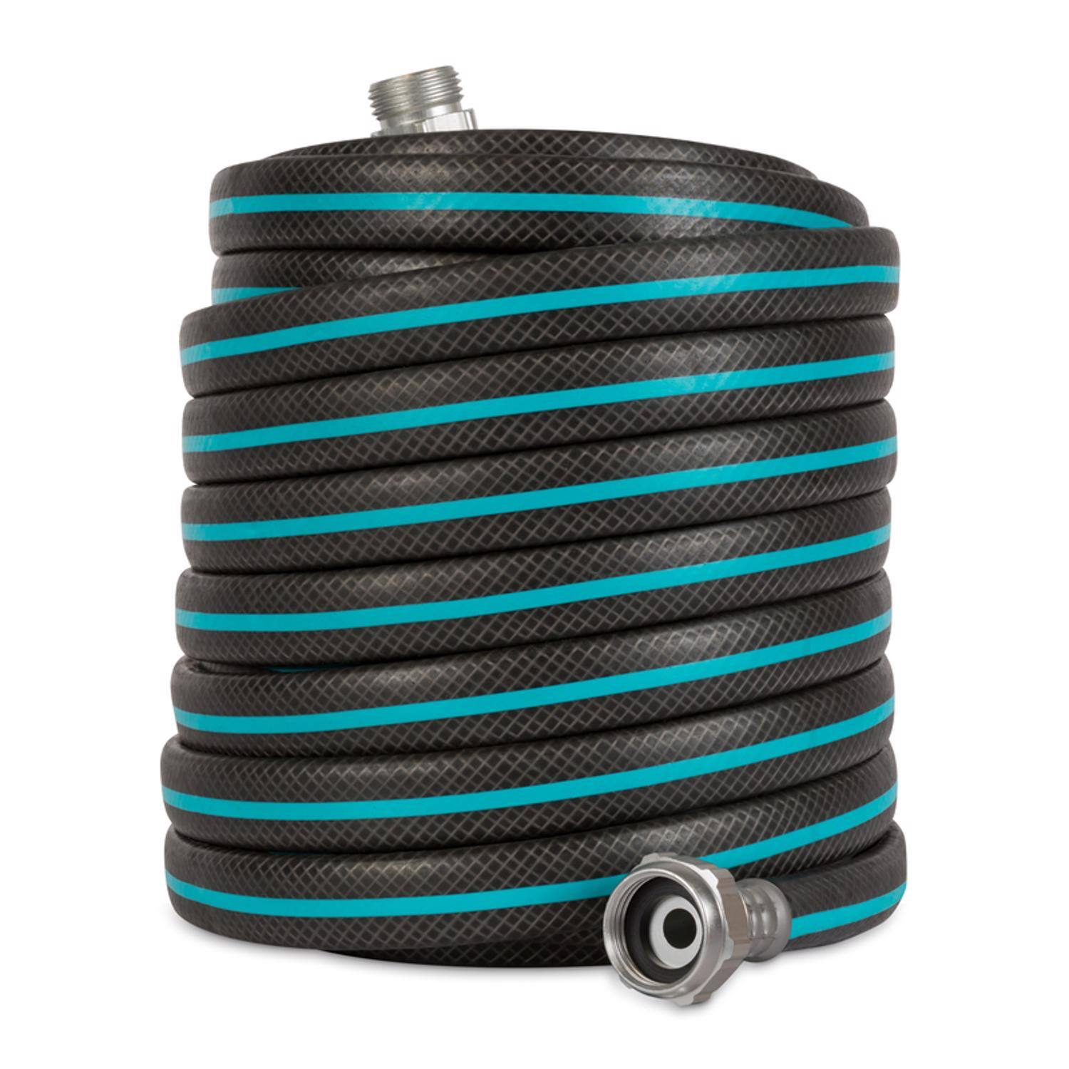 Left. Gilmour - Gilmour AquaArmor 1/2 in D X 100 ft L Expandable Lightweight Garden Hose.