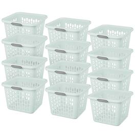 Sterilite - Laundry Basket, 1.5 Bushel Plastic Hamper with Handles, 12 Pack - Mint