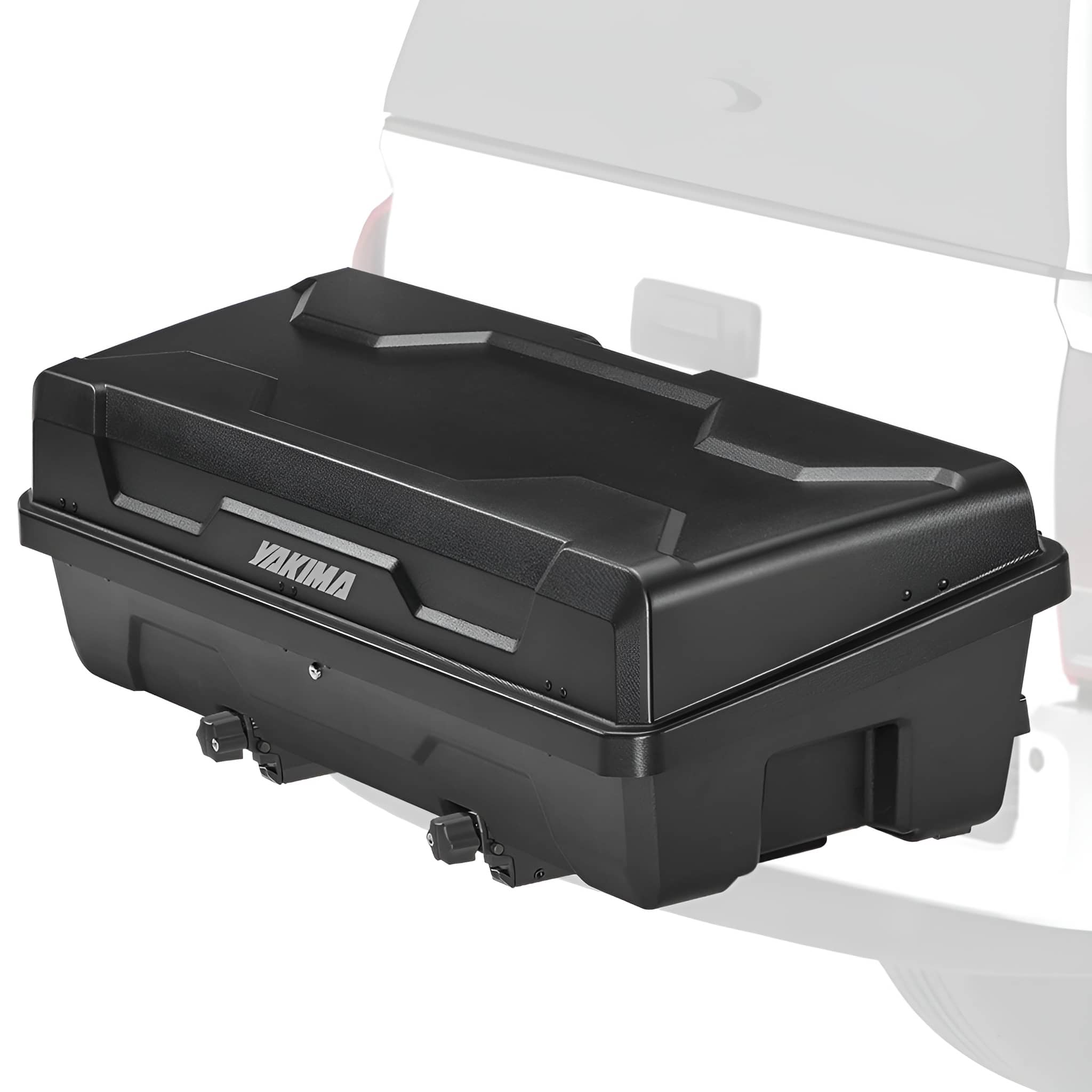 Front. Yakima - Yakima EXO SwingBase Hitch Base Rack & EXO GearLocker Vehicle Rooftop Cargo Box - Black.