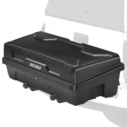 Front. Yakima - Yakima EXO SwingBase Hitch Base Rack & EXO GearLocker Vehicle Rooftop Cargo Box - Black.
