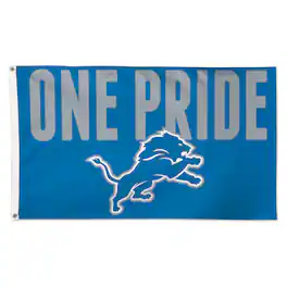 WinCraft - Detroit Lions 3' x 5' Slogan Deluxe Single-Sided Flag - Multicolor