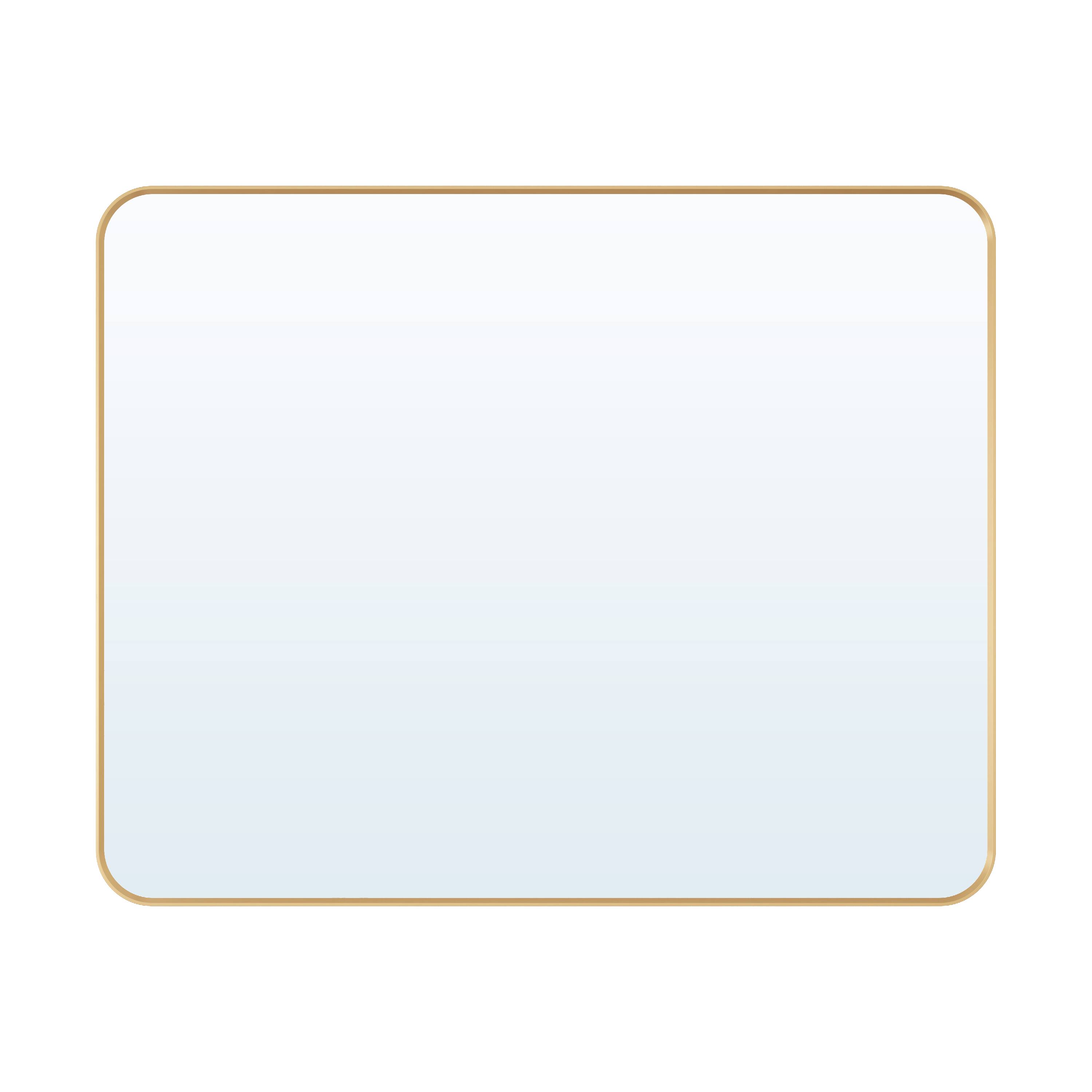 WELLFOR - 40 in. W. x 32 in. H Rectangular Aluminum Framed Wall-Mounted Bathroom Vanity Mirror - Brushed Gold price history on PriceWatchPro
