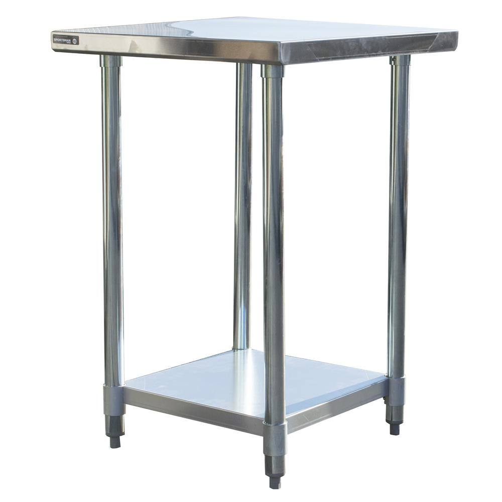 Sportsman Pro-Series - Stainless Steel Work Table 24 x 24 Inches - Silver