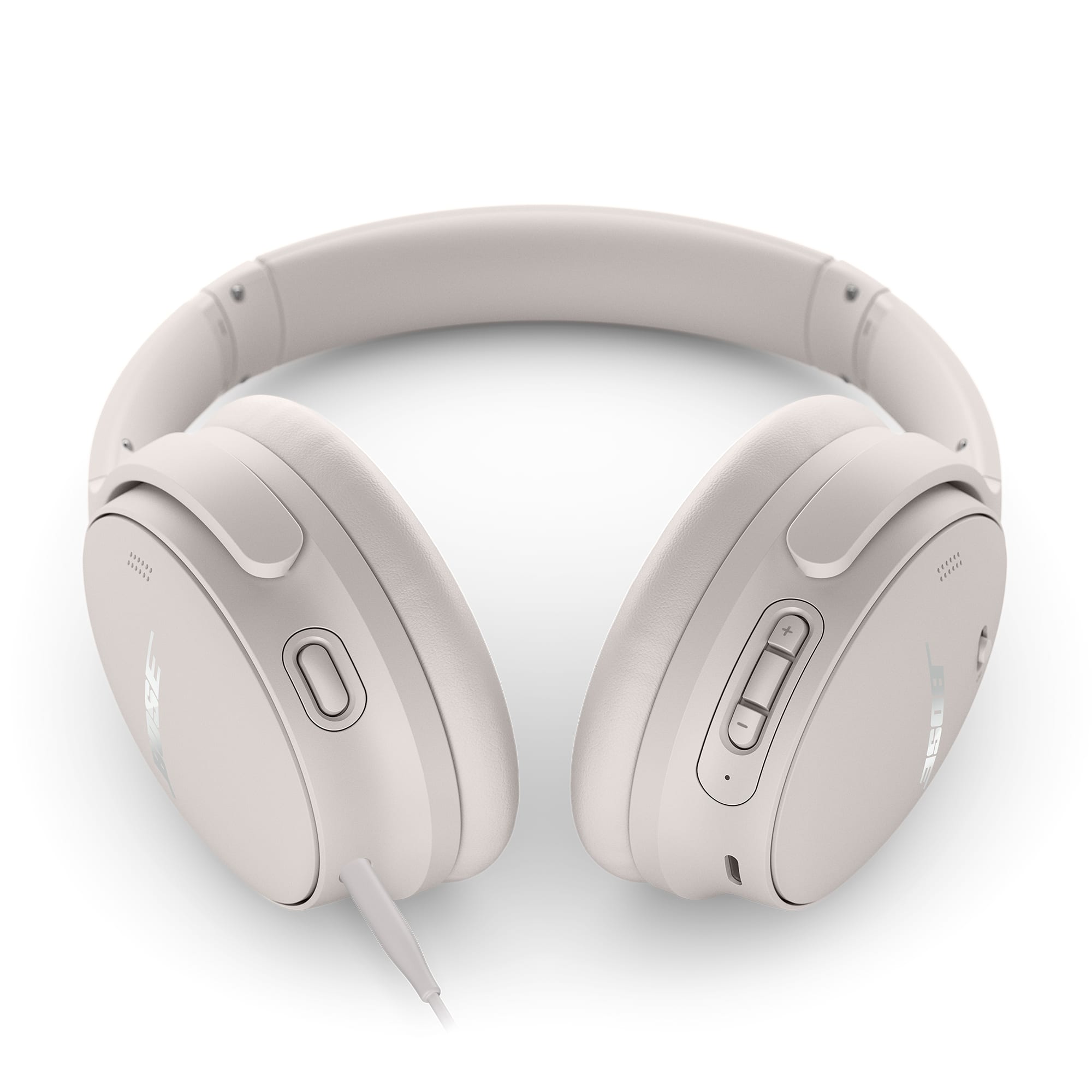 Alt View 23. Bose - QuietComfort Wireless Noise Cancelling Over-the-Ear Bluetooth Headphones - White Smoke.