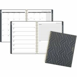 AT-A-GLANCE - Hera Weekly Monthly Planner, Letter, Weekly, Monthly, 8 1/2 x 11, Black, Gold