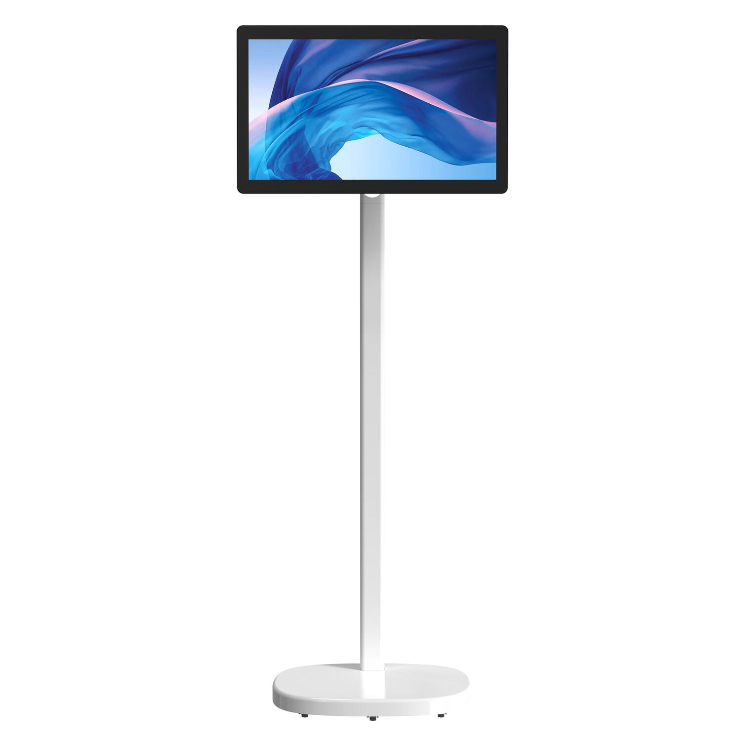 Alt View 9. CTA Digital - Mobile Adjustable Floor Stand for Displays up to 22 Lbs - White.