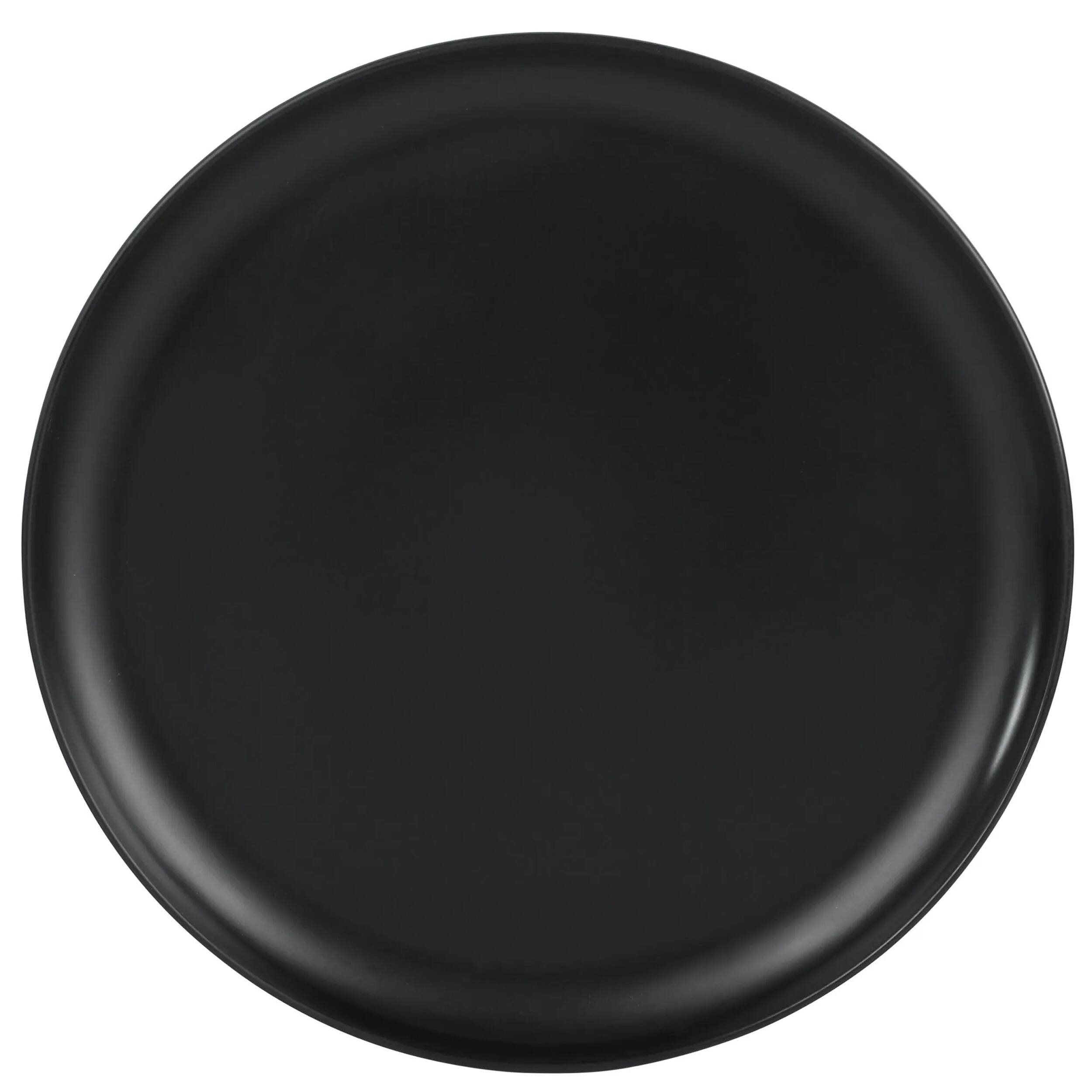 Alt View 3. Gibson - Gibson Home Fairhope 12 Piece Melamine Round Dinnerware Set in Matte Black - Black.