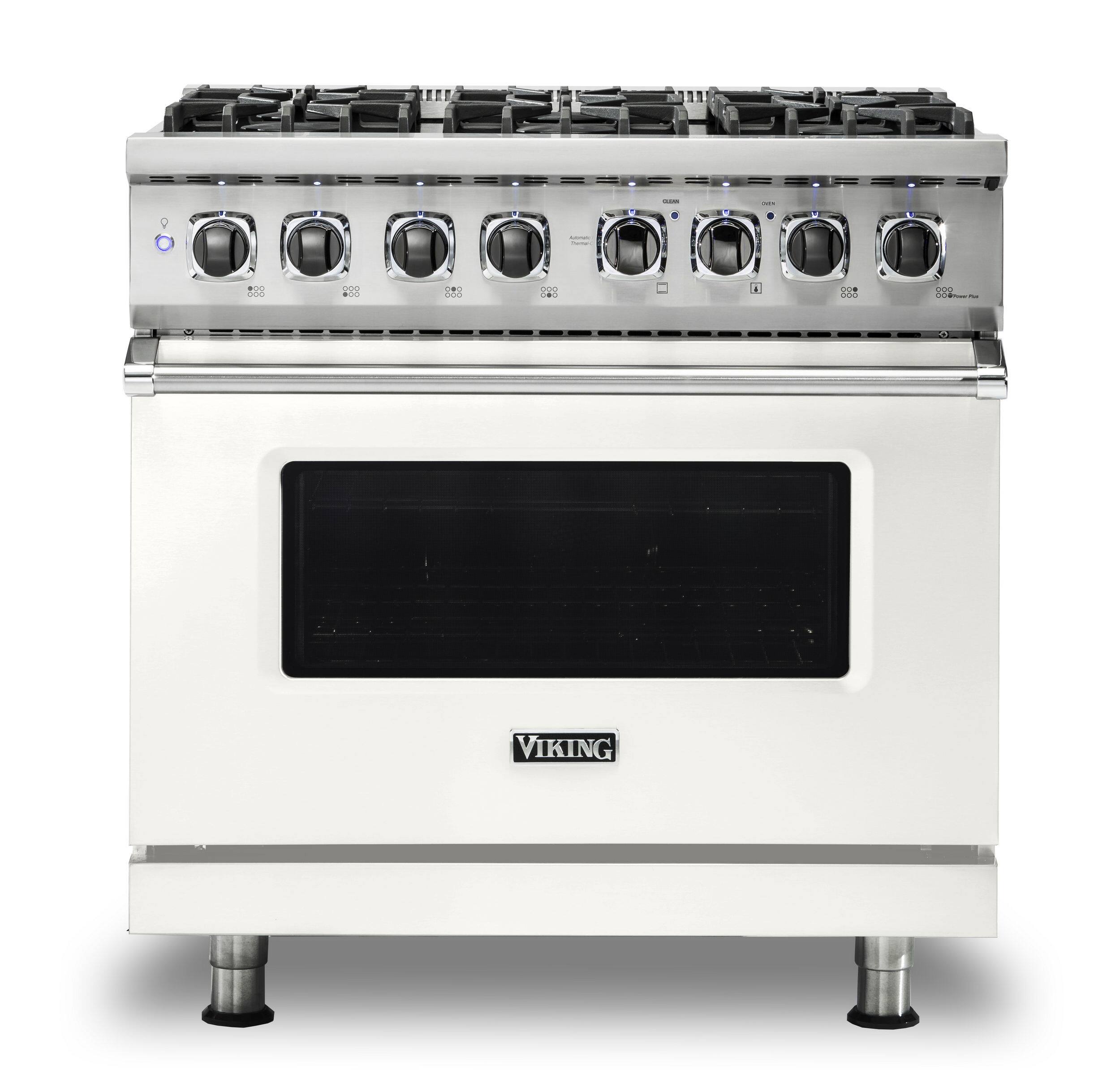 Viking - 36-Inch Dual Fuel Freestanding Range - Pure White