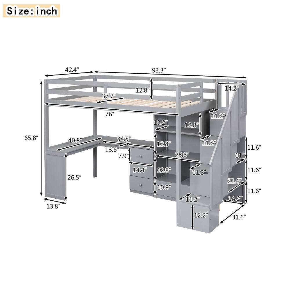 Size: inch

42.4"  
93.3"  
37.7"  
12.8"  
14.2"  
76"  
13.2"  
12.8"  
11.2"  
65.8"  
40.8"  
34.5"  
13.8"  
7.9"  
12.8"  
25.6"  
11.2"  
11.6"  
11"  
26.5"  
13.8"  
14.4"  
12.8"  
10.9"  
11.2"  
11.2"  
12.2"  
11.6"  
21.4"  
11.6"  
14.2"  
31.6"