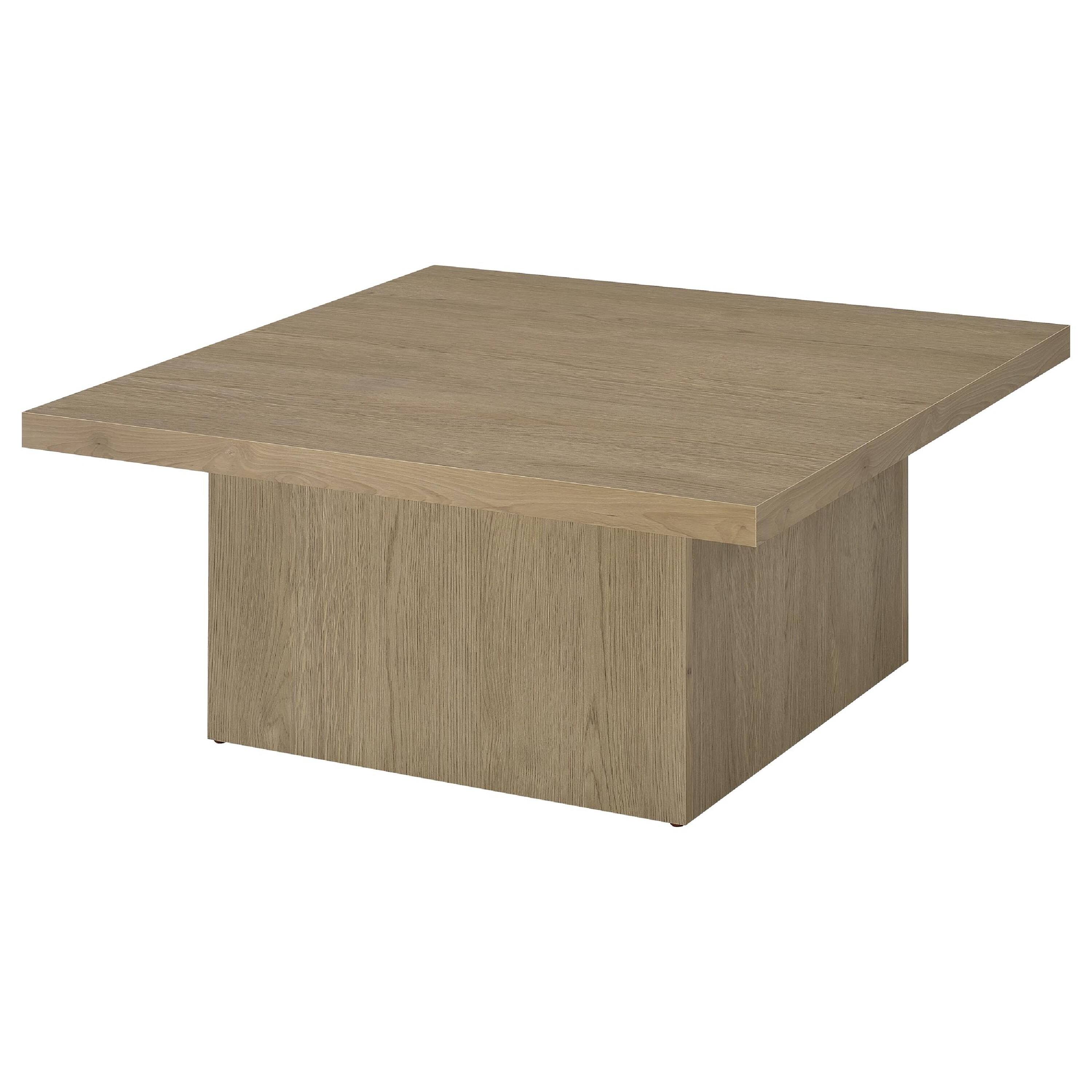 Alt View 3. Manhattan Lane - Darla Square Cocktail Coffee Table, Pedestal Base, Wood 36 Inch - Latte Brown.