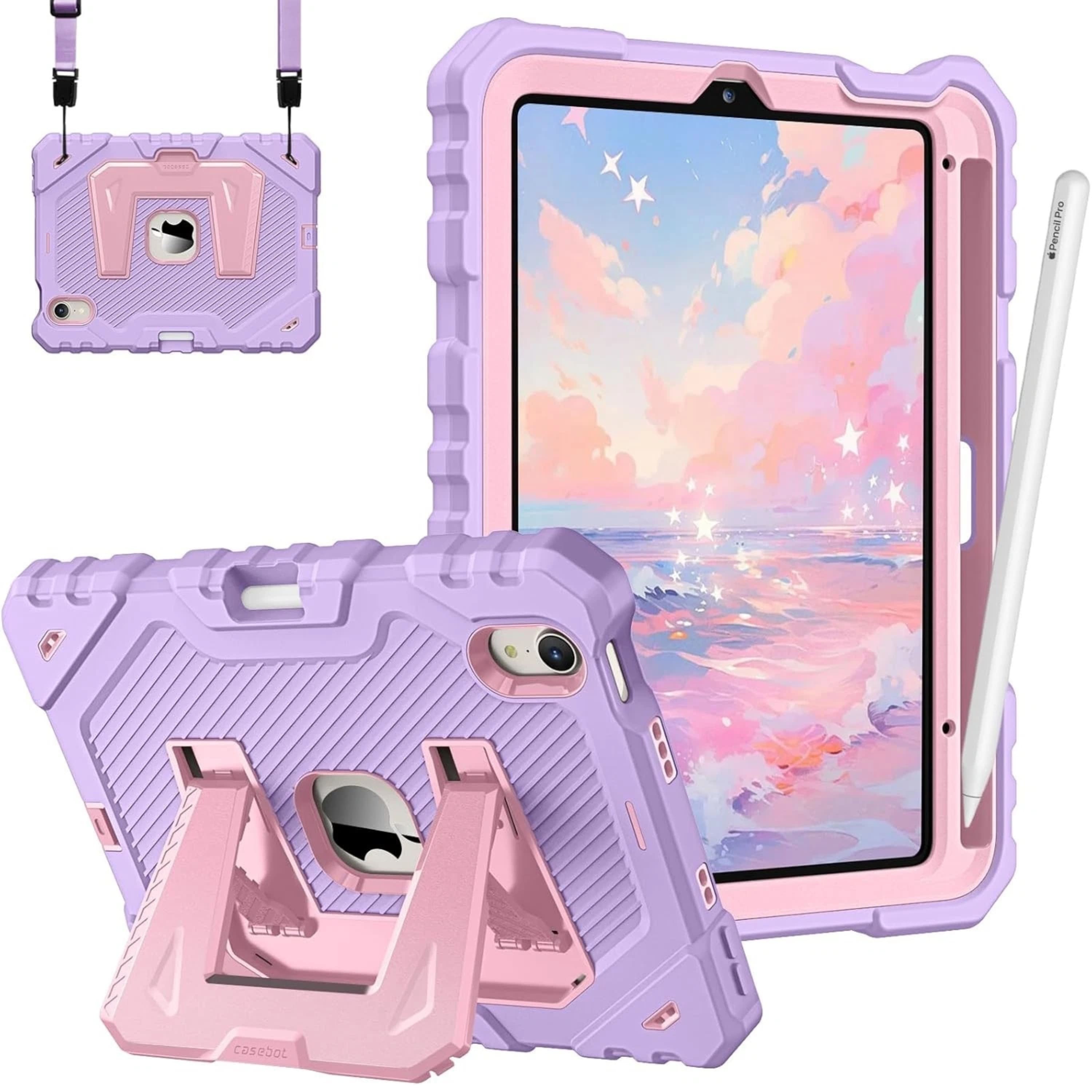Kitcheniva - Shockproof Heavy Duty Case For iPad Mini 7 Full Body Rugged Cover - Purple