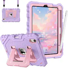 Kitcheniva - Shockproof Heavy Duty Case For iPad Mini 7 Full Body Rugged Cover - Purple