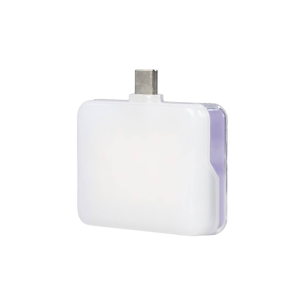 Alt View 3. NANLITE - Nanlite cookie Warm White USB-C Mini Square LED Light, Lavender.