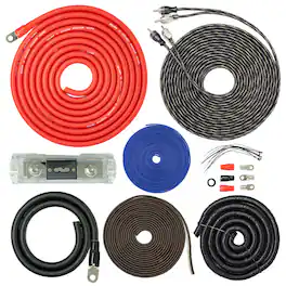 SoundBox - PCK0, 1/0 Gauge 2 Channel Amplifier Install Wiring Kit - 7500W