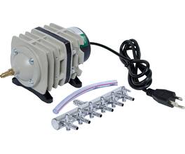 Hydrofarm Active Aqua AAPA45L 20W 700 GPH Hydroponic Aquarium 6 Outlet Air Pump - Silver