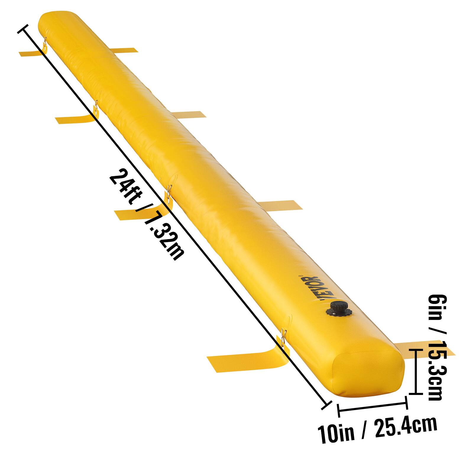 24ft / 7.32m  
6in / 15.3cm  
10in / 25.4cm