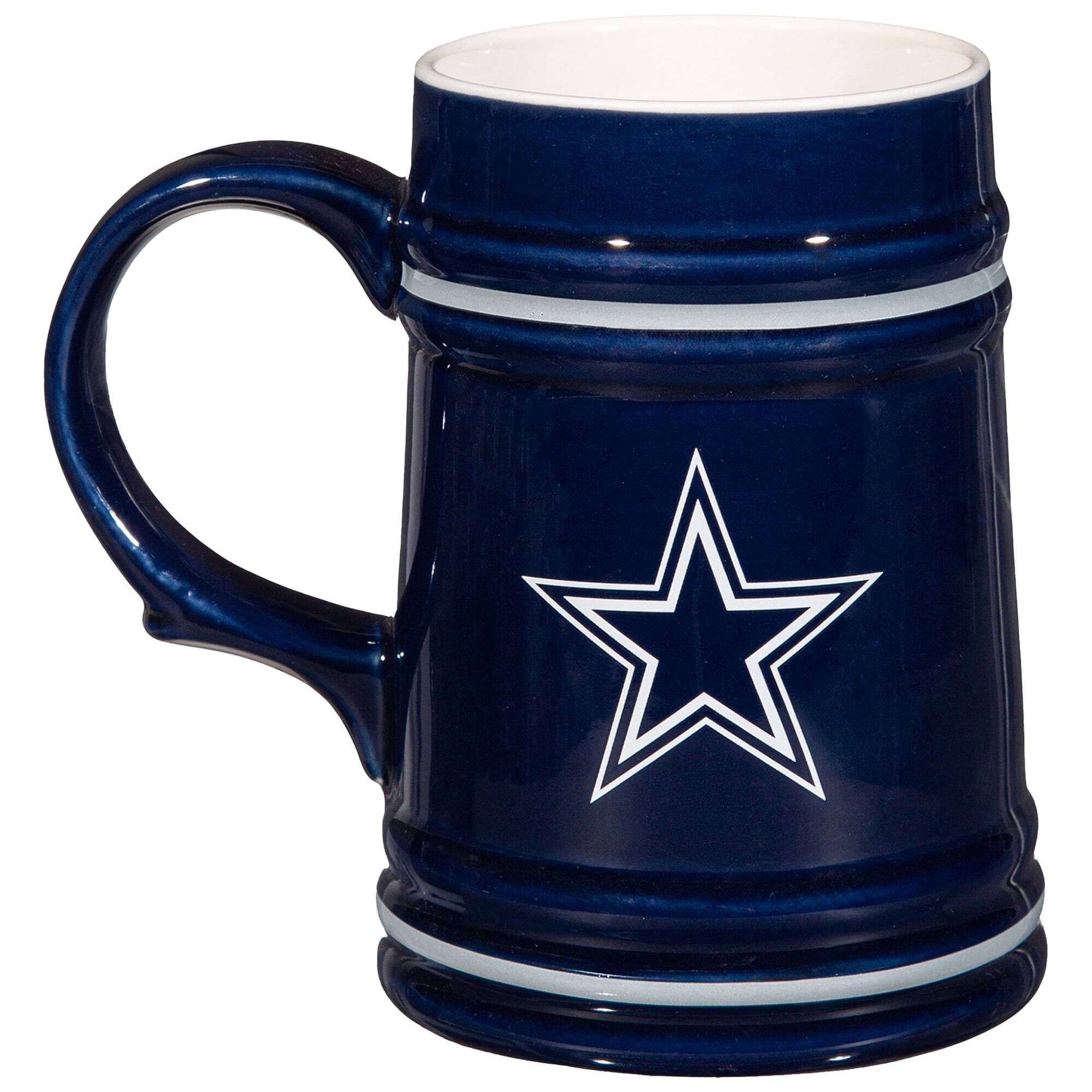 Alt View 1. Evergreen Enterprises - Dallas Cowboys 24oz. Ceramic Stein Cup with Gift Box - Multicolor.