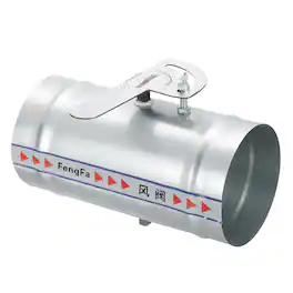 Unique Bargains - 4 Inch HVAC Duct Damper, 2pcs Manual Volume Backdraft Damper Metal Adjustment Airflow Ducting Control Valve - Silver