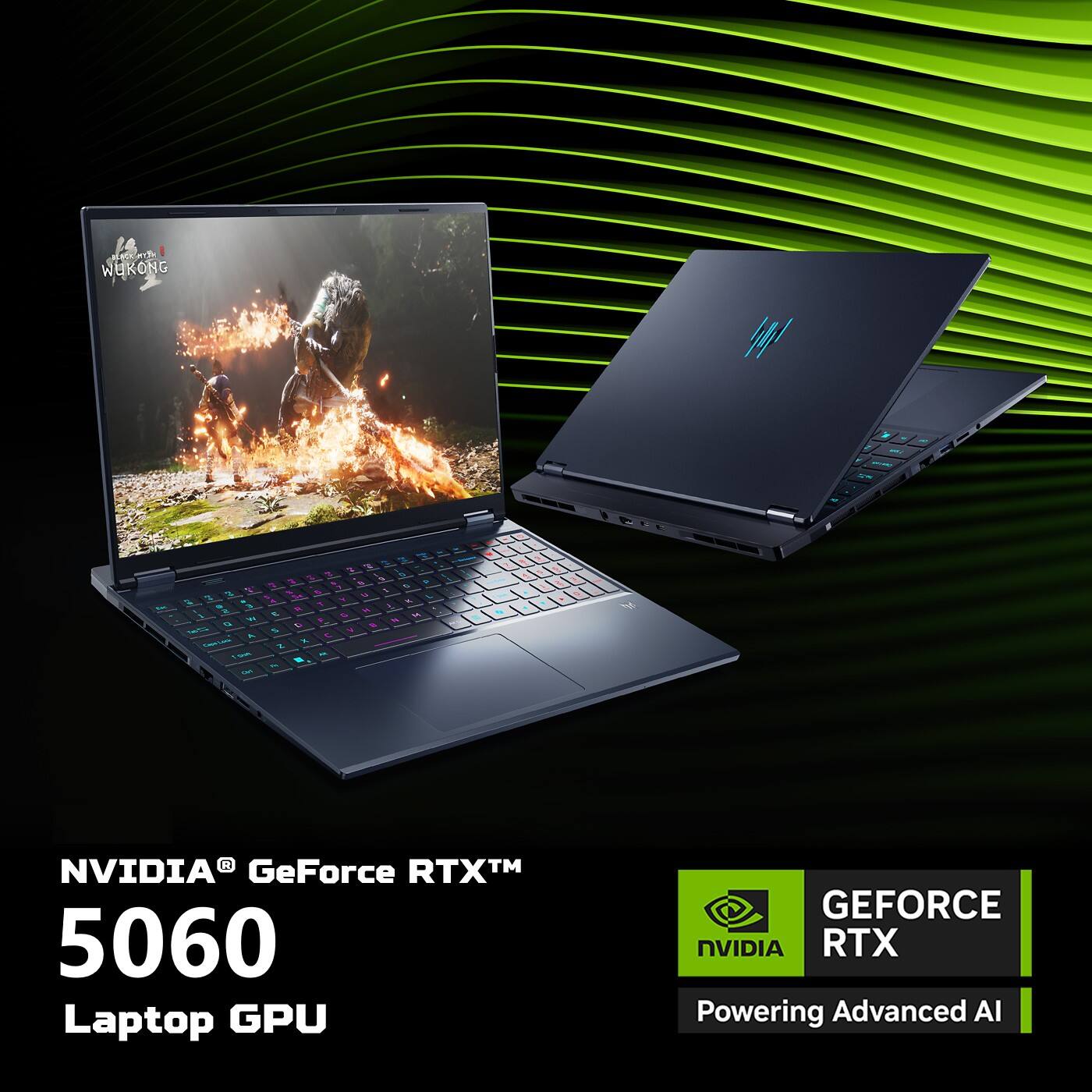 NVIDIA GeForce RTX 5060 Laptop GPU. Powering Advanced AI.