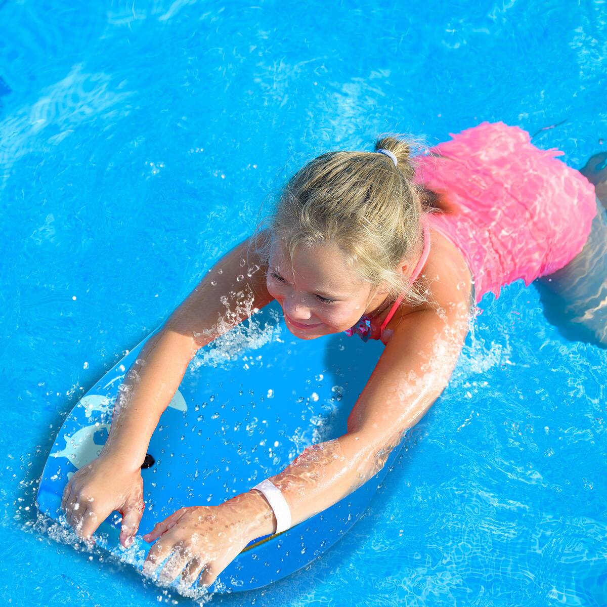 Alt View 3. GOPLUS - Goplus 42" Lightweight Super Bodyboard Surfing w/Leash IXPE Deck EPS Core Boarding - Blue.