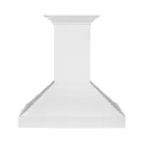ZLINE - 36 inches - Convertible & Recirculating - Wall Range Hood - Smooth Bright White - Front_Zoom