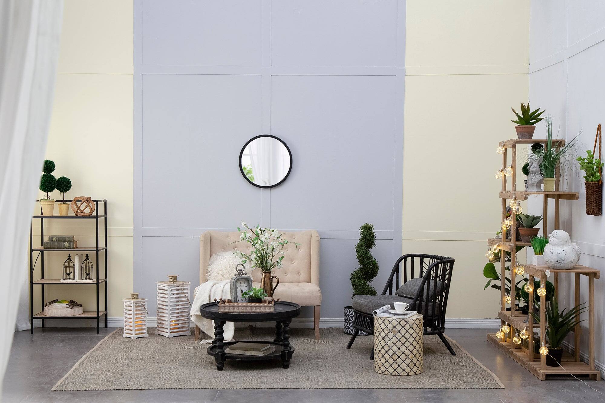 Alt View 9. BreeBe - 20x20 Round Wall Mirror with Black Wood Frame for Living Room Dining Room Foyer Bathroom Office Decor - Black.