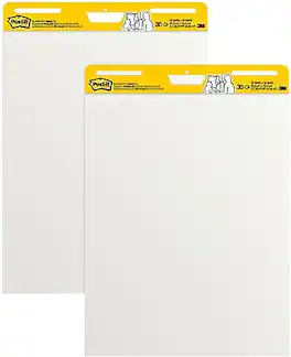 Post-it - Super Sticky Easel Pad, 25" x 30", 30 Sheets/Pad, 2 Pads/Pack (559) - White