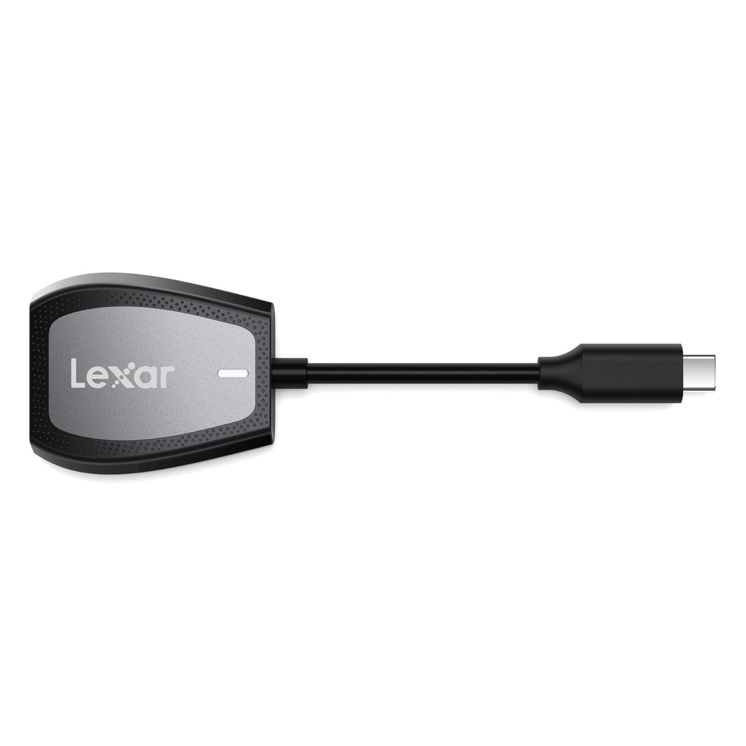 Back. Lexar - Professional USB Type-C Dual-Slot Card Reader LRW470U-RNHNU - Black.