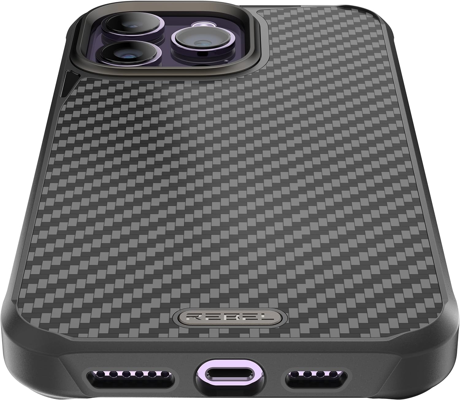 Alt View 1. Rebel - Rebel - Rebel Series GEN5 Case For Apple iPhone 14 Pro Max - Black/Aramid Fiber - Black.