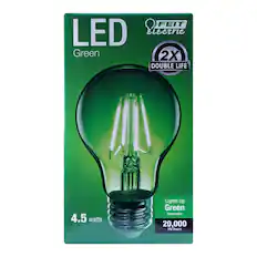 FEIT Electric
LED
Green
2X DOUBLE LIFE
4.5 watts
Lights Up Green
Dimmable
20,000 life hours