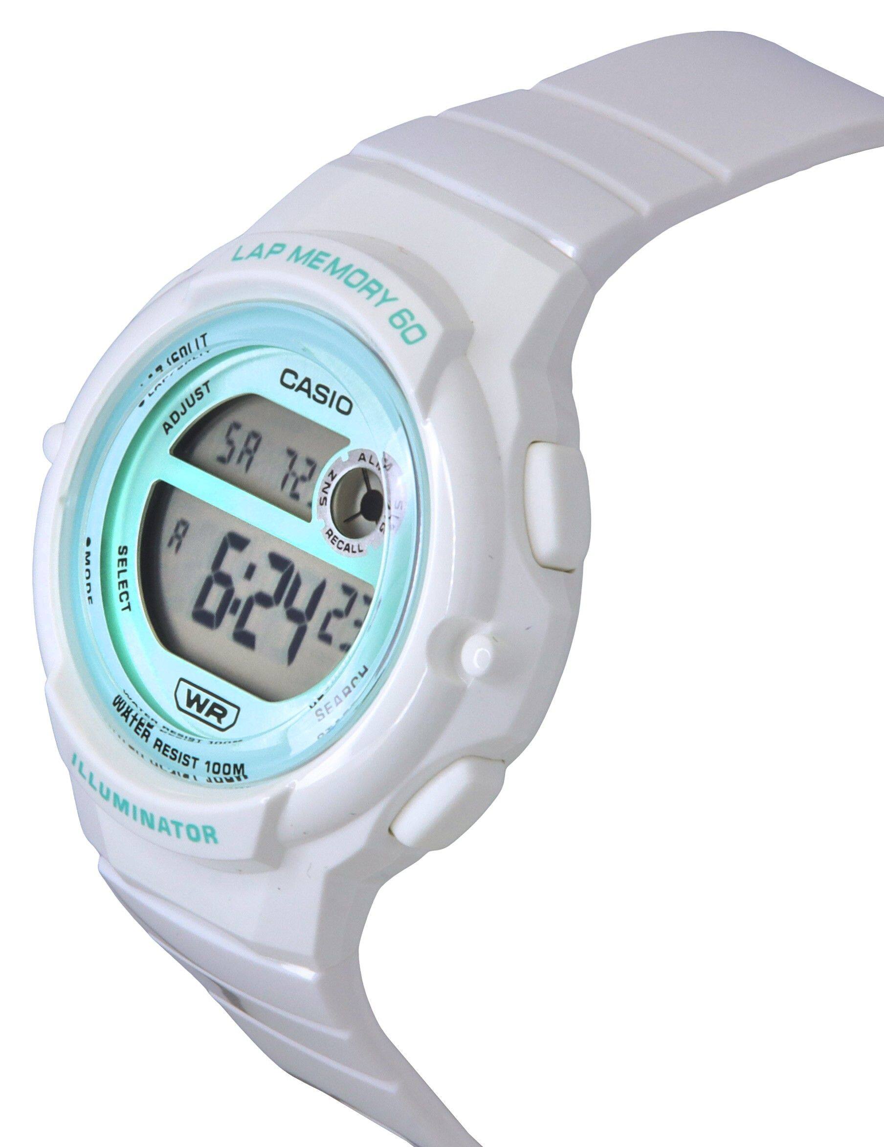 LAP MEMORY 60  
CASIO  
ADJUST  
5A 72  
RECALL  
SELECT  
WR  
WATER RESIST 100M  
ILLUMINATOR  
SEARCH  
TRI-REC  
UAS  
RESIST